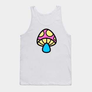 Pansexual/Panromantic Mushroom Discrete Pride Flag Tank Top